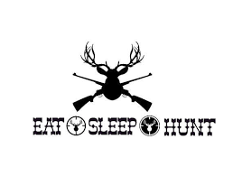 Deer Antler Wall Decal Eat Sleep Hunt