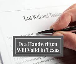 handwritten will valid in texas