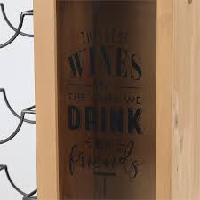 luxenhome wood wall mounted wine bottle