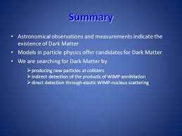 If one of these theories proved to be true, it could. Searching For Dark Matter Ppt Download