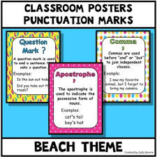 Punctuation Marks Posters Beach Theme