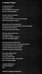 a freedom fighter poem