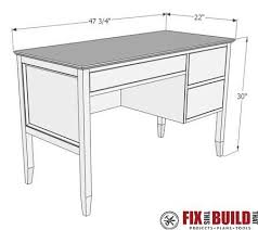 So let me show you how i built this very simple writing desk. Diy Desk With Drawers Desk Plans Included Deskfurnitureplans Diy Desk Plans Wood Desk Plans Desk With Drawers