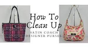 how to clean coach satin fabric purses