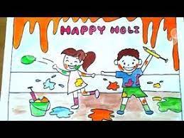 Festivals are fun and many have special foods or interesting items for sale. Kids Celebrating Holi Festival Drawing For Kids Youtube Drawing For Kids Drawing Lessons For Kids Drawing Tutorials For Kids