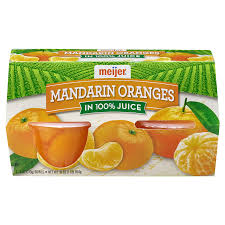100% juice opens with the clearest mission statement possible: Meijer Mandarin Oranges In 100 Juice 4 Pk 4 Oz Bowls Fruit Cups Meijer Grocery Pharmacy Home More