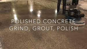 how to prep grout polish concrete