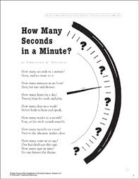 how many seconds in a minute a poem