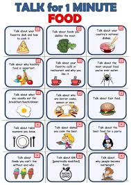 food speaking cards discussion sta