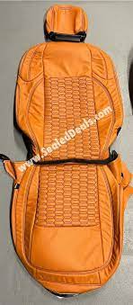 Custom Orange Leather Seat Covers W