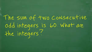 the sum of two consecutive odd integers