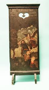 An 18th C Painted Fireplace Screen