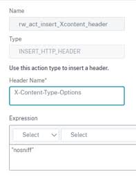 create rewrite policy for security headers