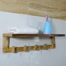 Wood Towel Shelf Bathroom Rack
