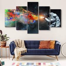 Nasa Spaceman 5 Pieces Canvas Wall Art