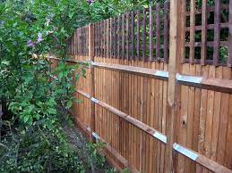 Panel Fencing With Half Trellis In