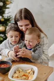 See more ideas about christmas dinner, christmas food, food. Mom With Kids On Christmas Dinner By Clique Images