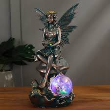 Resin Garden Solar Fairy Angel Statue