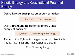 Ppt Kinetic Energy And Gravitational