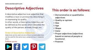 descriptive adjectives archives word