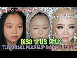 tutorial makeup barbie look wajah