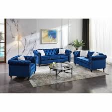 navy blue velvet sofa tufseat