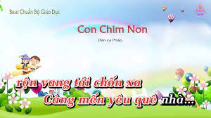 Karaoke HD | Con Chim Non - Âm Nhạc Lớp 3 || CD Chuẩn Bộ Giáo Dục - YouTube