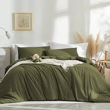 Comforter Set Size Dark Green Solid