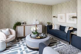 gray floor living room with beige walls