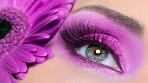 beautiful eyes makeup background pink