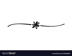 hand drawn elegant shape flower line