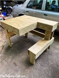 diy project wood shooting bench