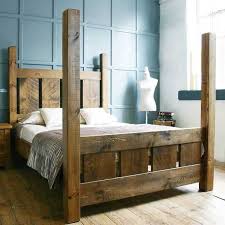 Reclaimed Rustic Barn Wood Bed Frame