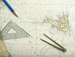 Nautical Chart And Divider Stock Image Image Of Divider