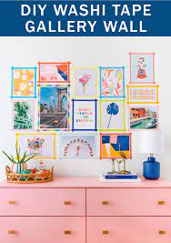 Diy Washi Tape Gallery Wall The