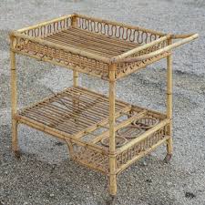 Bamboo Bar Cart Italy 1950s For