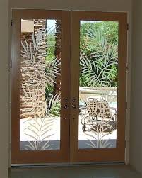 Leaf Style Decorative Glass Doors In