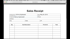 How To Write An Itemized Sales Receipt Form