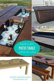 This Diy Patio Table Features Built In