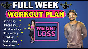 complete workout plan from monday to