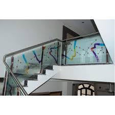 Colored Pvb Glass Stair Railing