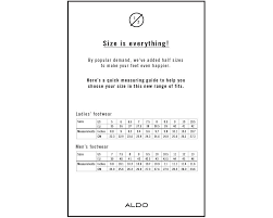Shoe Size Chart Cr Aldo Style
