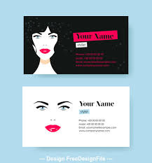 beauty business card design vector free