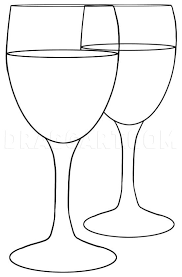 How To Draw Wine Glasses Step By Step