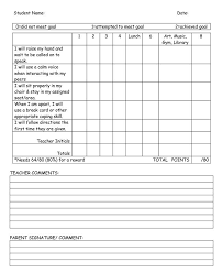 Free Student Behaviour Charts For Classroom Daily And Weekly