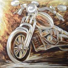 Vintage Motorcycle Metal Wall Art