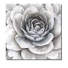 large gray flower picture wall art 3d