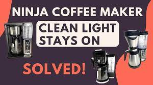 ninja coffee maker clean light blinking