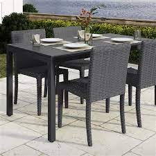 corliving outdoor dining table black