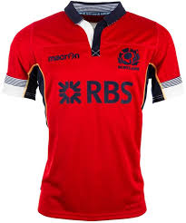 new red scotland away rugby kit 2016